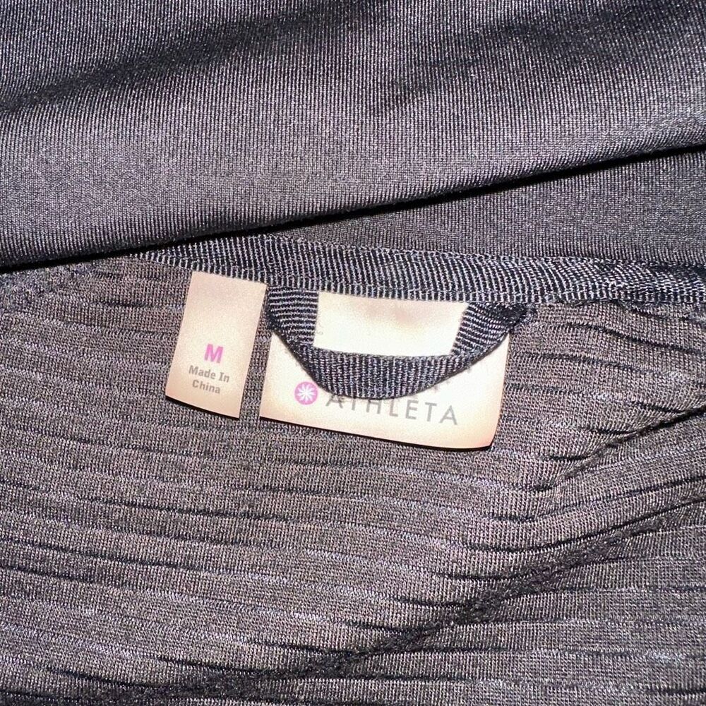 Athleta Stretch & Release Yoga Workout Zip Up Black Jacket | Size M - Picture 8 of 10